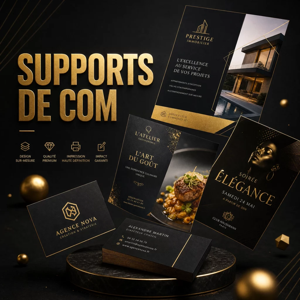 Création de flyers, cartes de visite et supports d'impression professionnels