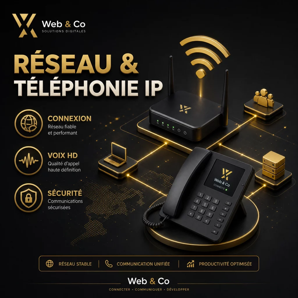 Installation de réseau informatique, baie de brassage et téléphonie IP